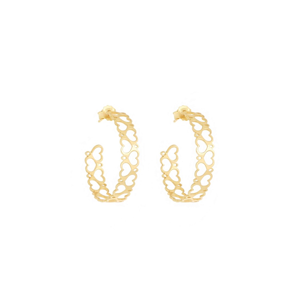 Maman et Sophie ORMAM30GI Maman 925 Silver Gold-Plated Earrings - MAMAN ET SOPHIE