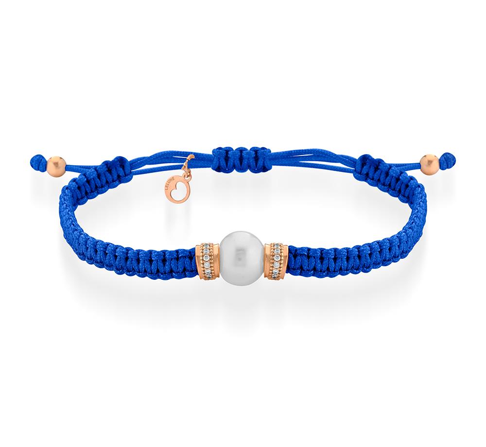 Le Lune Glamor LGBR468.1 bluette zircon pearl string bracelet - GLAMOUR