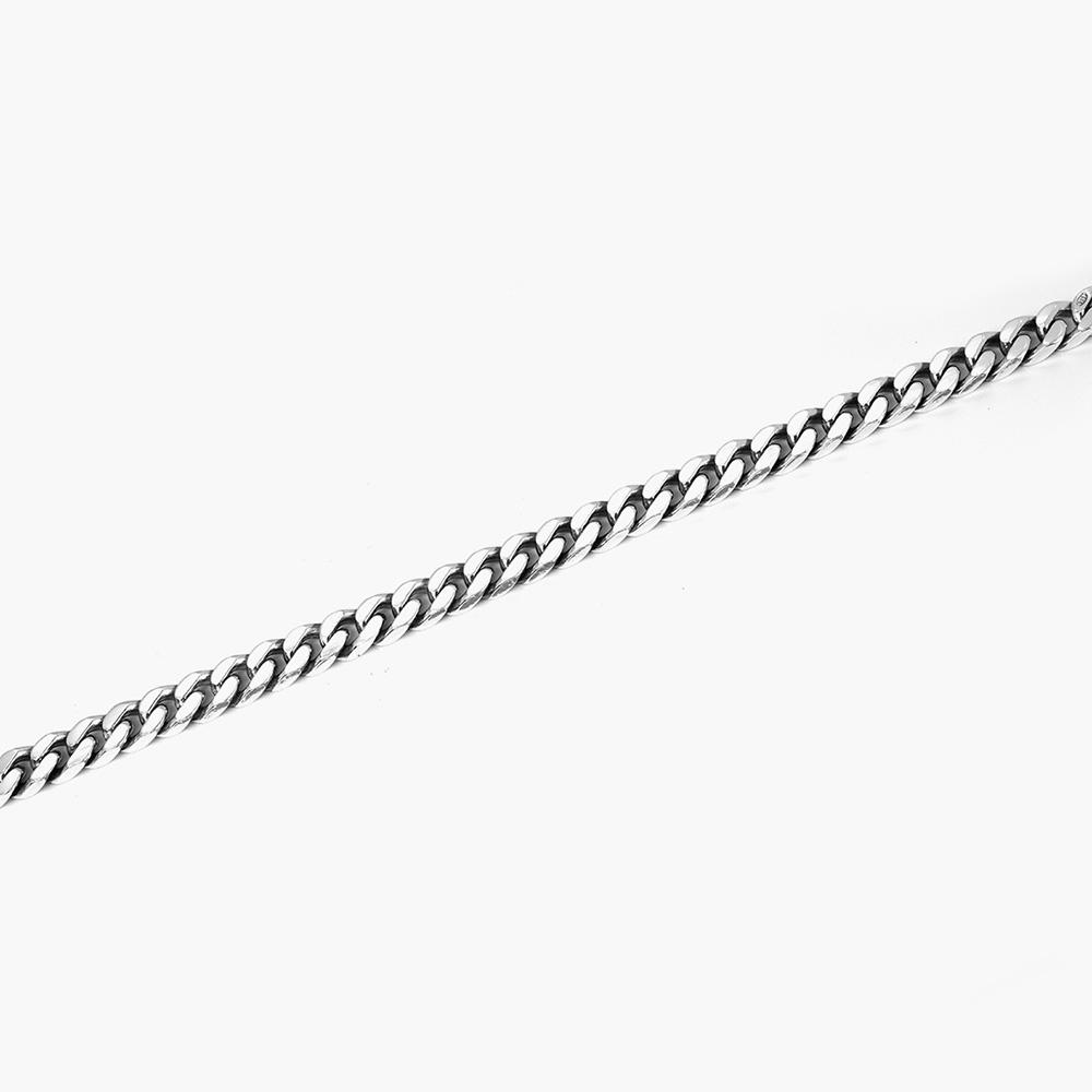 Bracciale grumetta quadrata filo 200 argento brunito lucido Nove25 - NOVE25