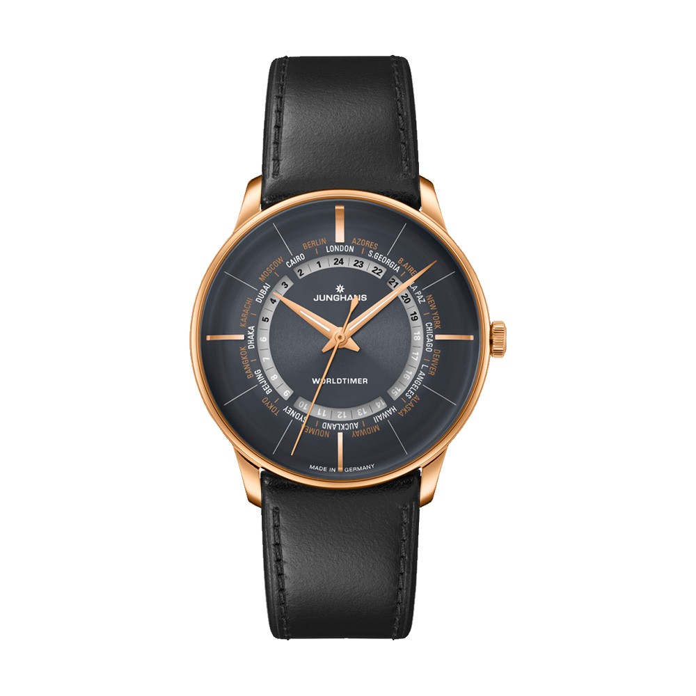 Junghans Meister Worldtimer 27-5013.01 Antracite 40,4 mm - JUNGHANS