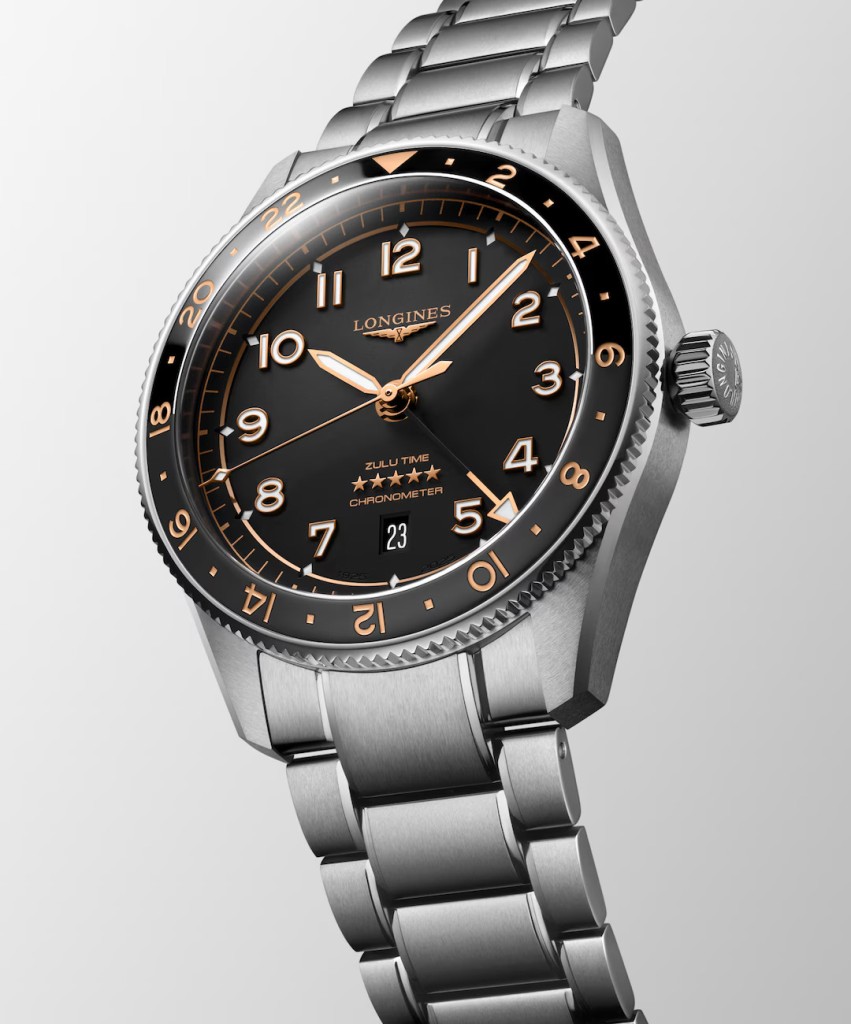  Longines Spirit Zulu Time L3.812.4.50.6 Automatico GMT 42 mm - LONGINES