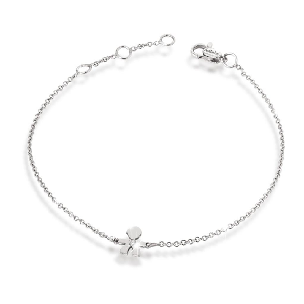  leBebe bracelet LBB337 18kt white gold boy and diamond - LE BEBE
