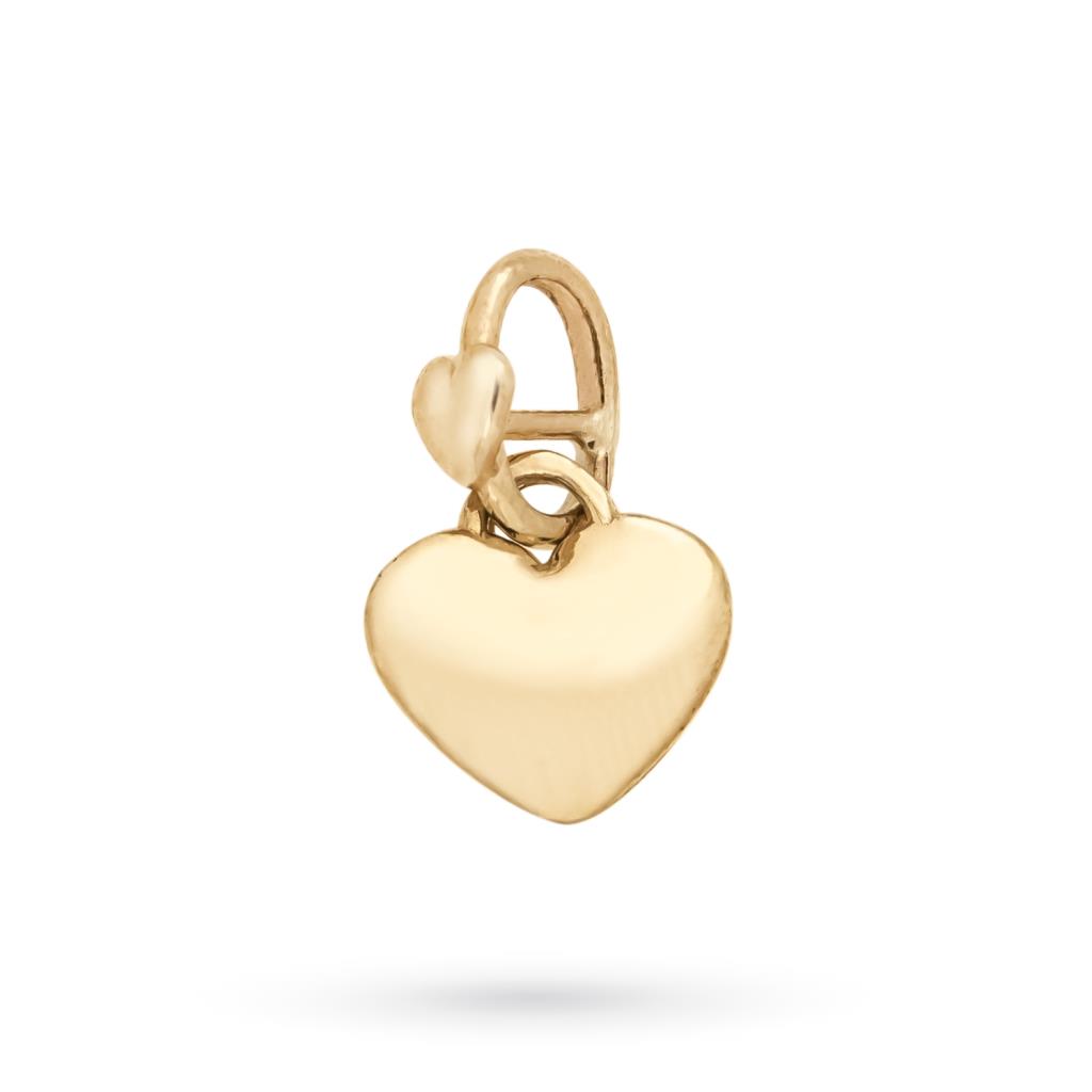 Ciondolo cuore con contromaglia centrale in oro 9kt - DODO MARIANI