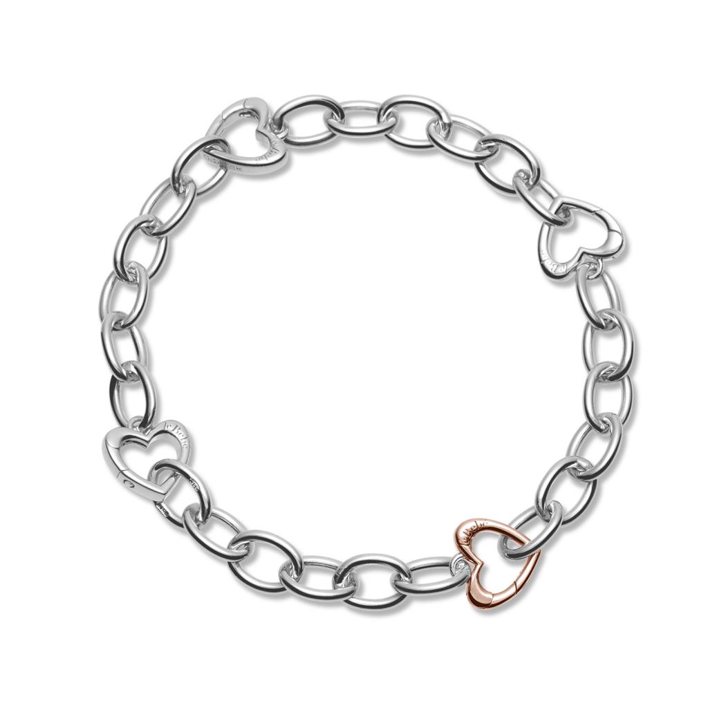 leBebe bracelet LBBR161 silver rose gold carabiner - LE BEBE