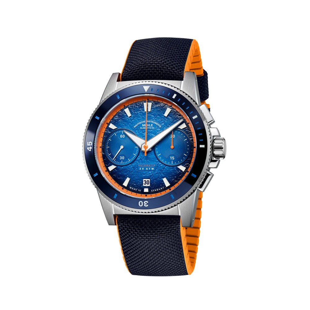 Orologio diver colorato di blu e arancione##br##
