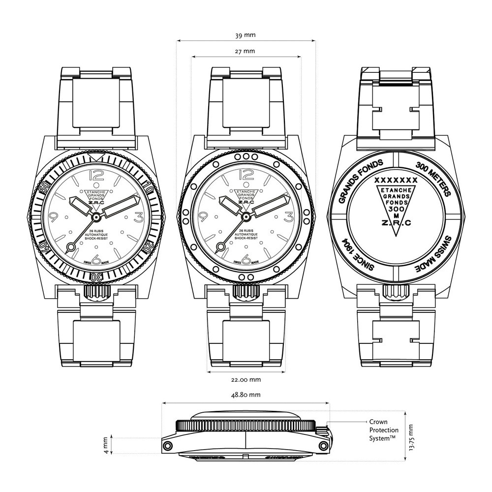  ZRC 1904 Heritage Reedition GF38163 39 mm - ZRC 1904