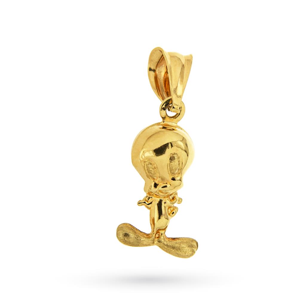 Tweety pendant in 18kt yellow gold - 