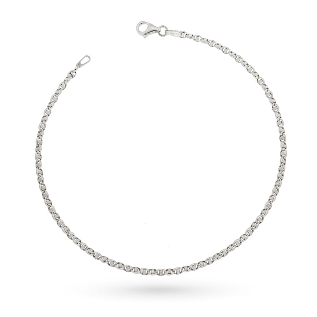 Bracciale maglia marina in oro bianco 18kt - LUSSO ITALIANO