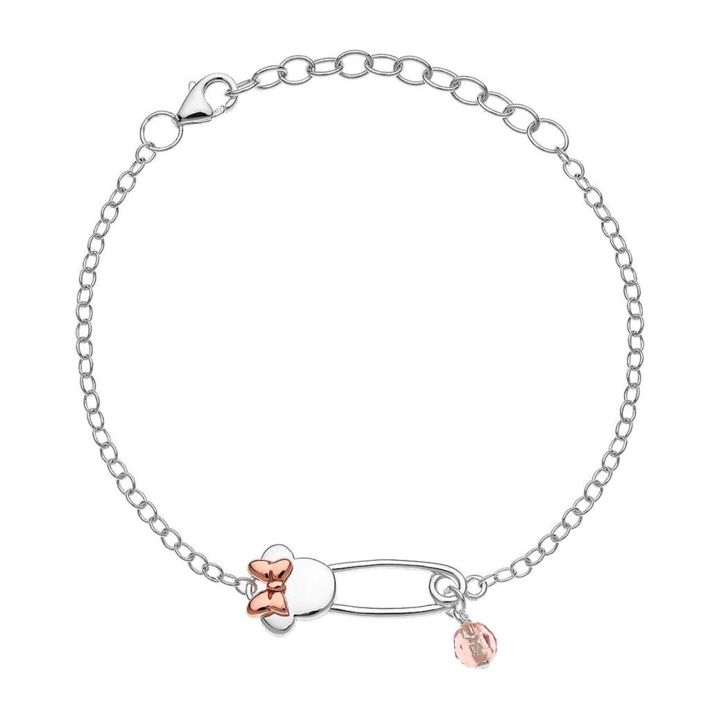 Children's bracelet Disney Minnie pink crystal safety pin - DISNEY