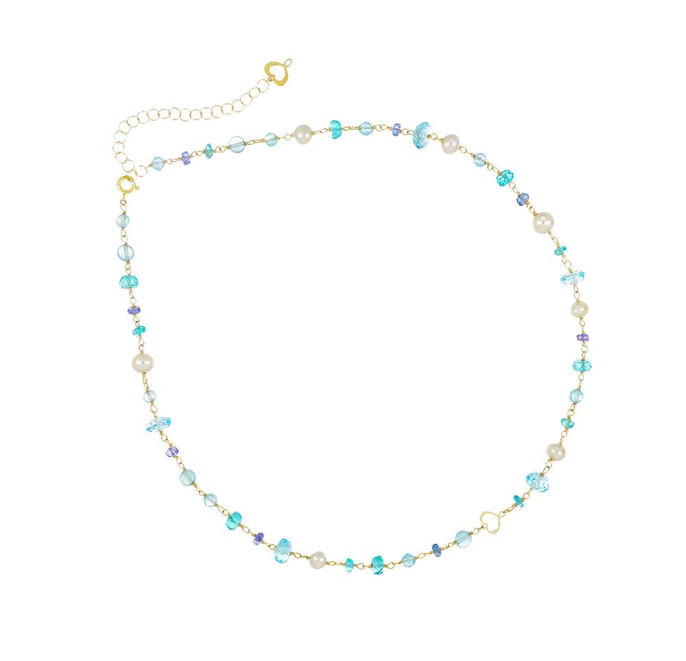 Blue Couds Necklace 18Kt - MAMAN ET SOPHIE