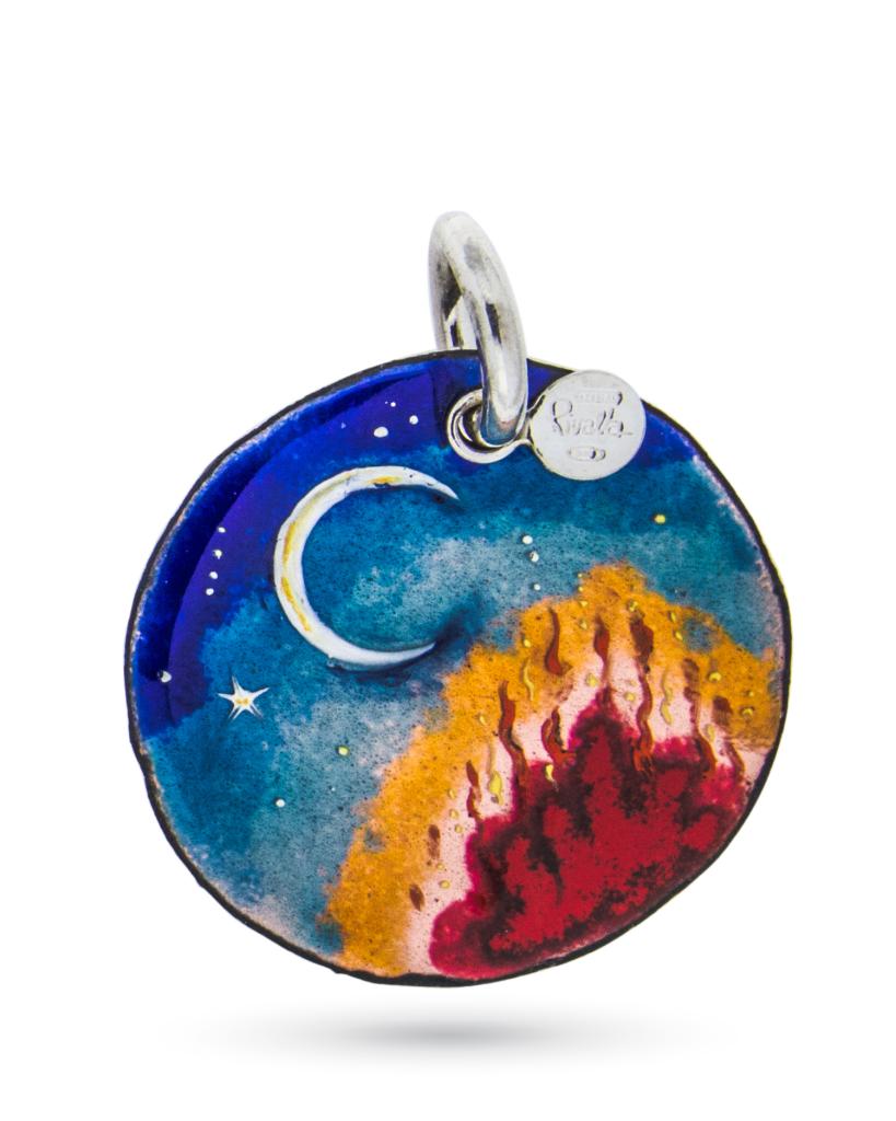 Ciondolo Gabriella Rivalta Luna Fuoco Maxi rame argento - GABRIELLA RIVALTA