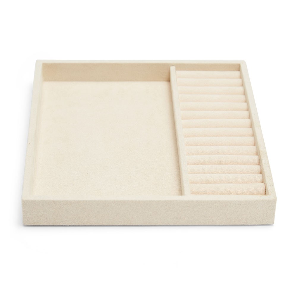 Wolf Vault Half Tray Insert - Ring Multi Compartment - Beige - WOLF
