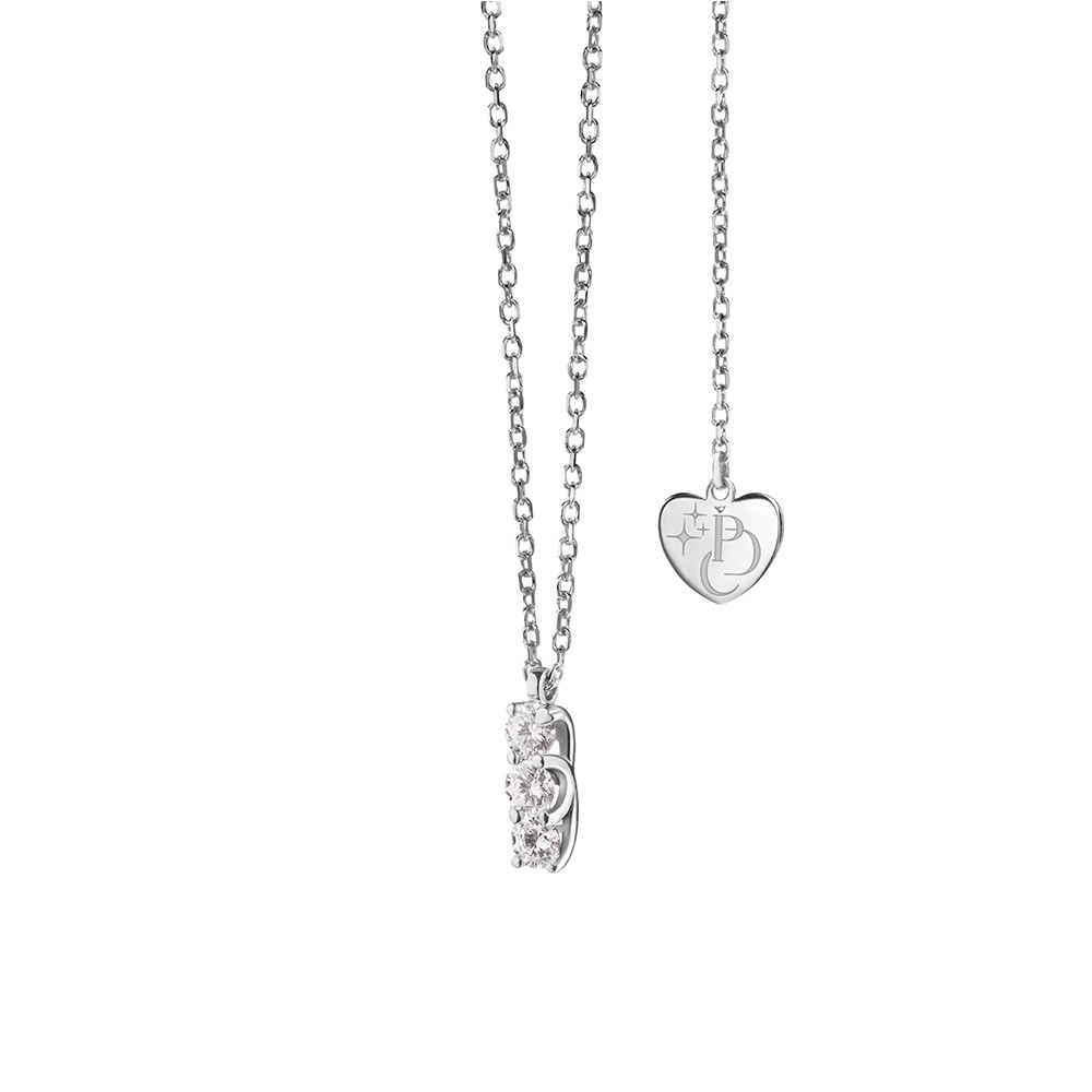 Girocollo trilogy valentino oro bianco cuore giallo 0,25 ct - PER DIRTI CHE