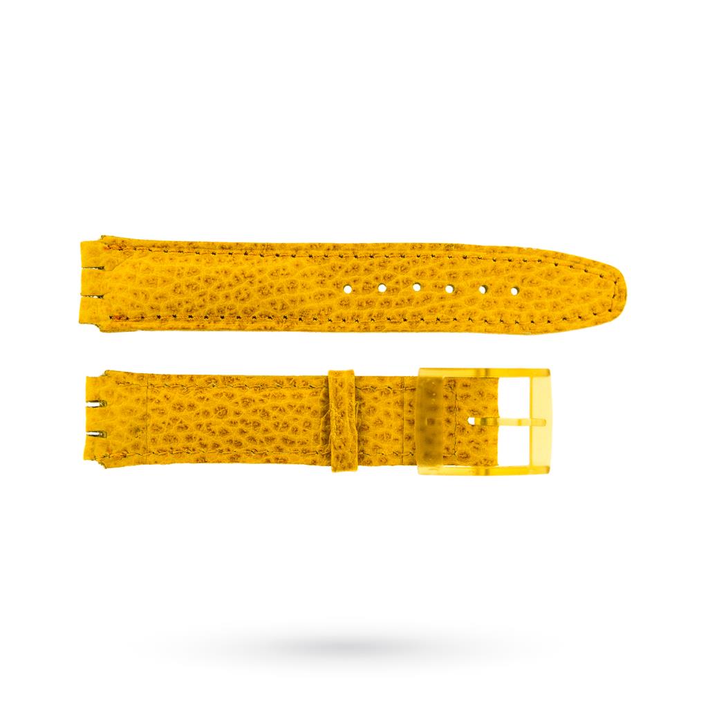 Swatch yellow leather watch strap 16mm - 