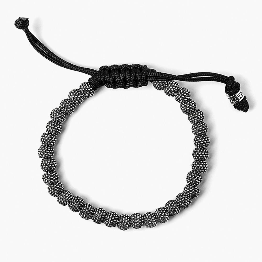 Bracciale da uomo in argento brunito di Nove25