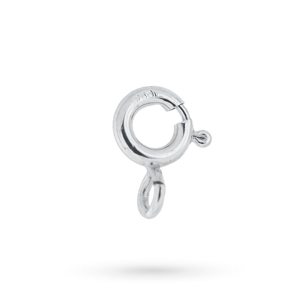 Anello a molla oro bianco 18kt &Oslash; 4mm - LUSSO ITALIANO