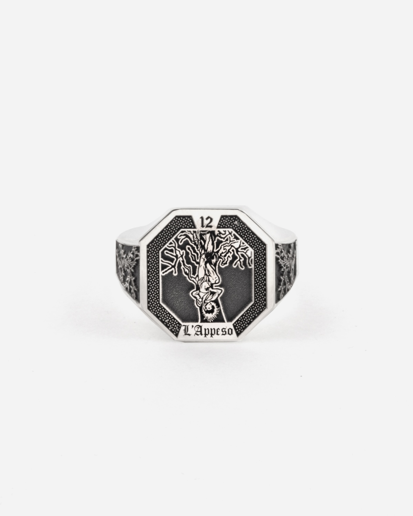 Chevalier Carta Tarocchi L&#039;Appeso in argento 925 - 