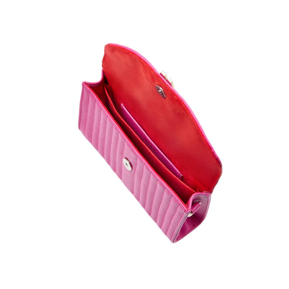  Wolf Crossbody Bag with Wristlet & Lanyard - Pink - WOLF