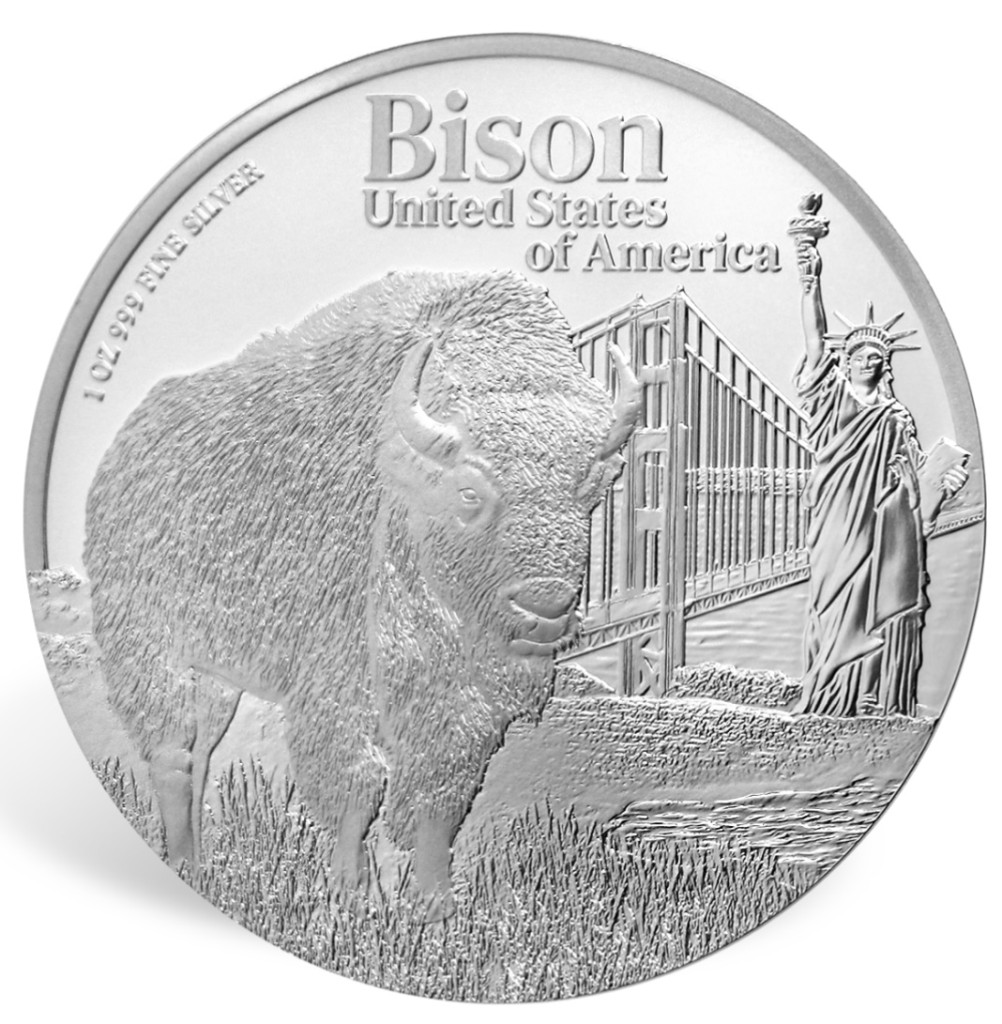National Treasure Of The World - Bison. 1Oz Silver Coin  3,000 Riels Cambodia 2025 - THE SINGAPORE MINT