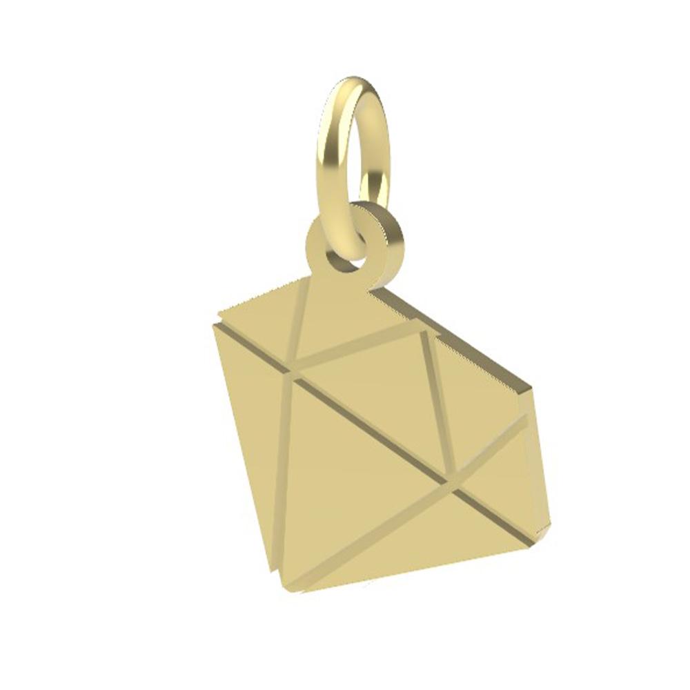 Ciondolo a forma di Diamante oro giallo 18kt Dedie - DEDIE