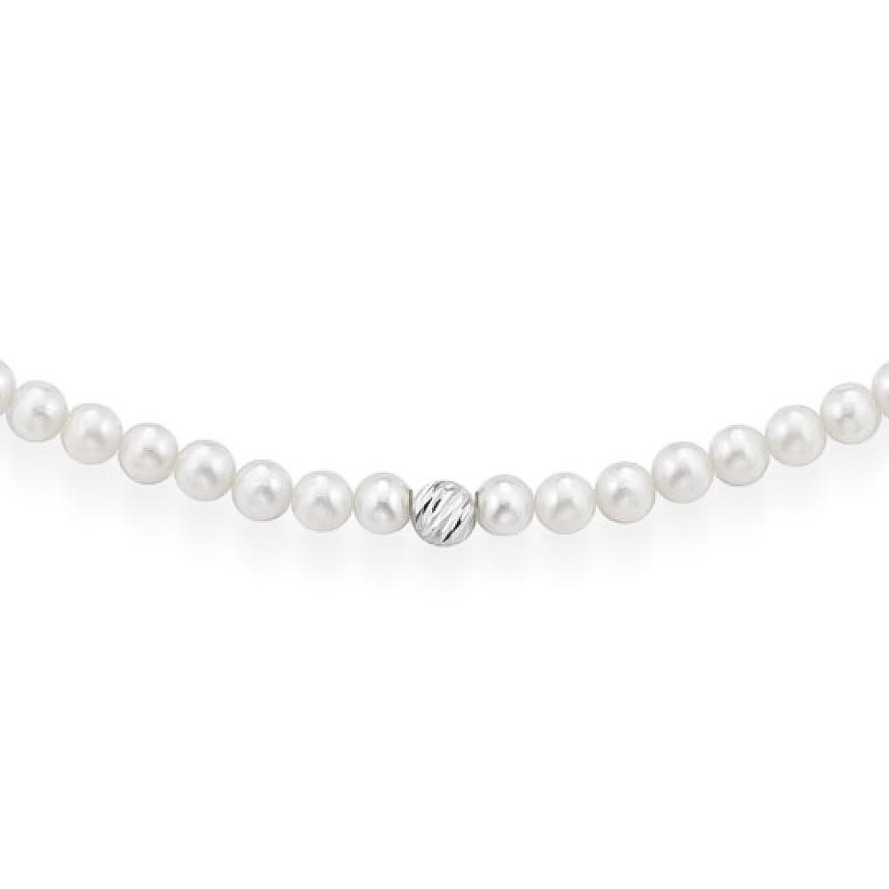  Girocollo di perle coltivate &Oslash; 4,5-5 ed elemento d'oro - LELUNE