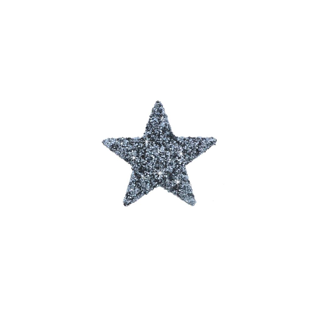 Single silver glitter star stud earring - MAMAN ET SOPHIE