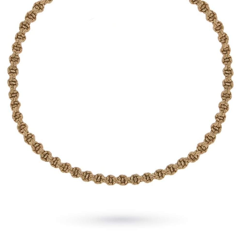 Taupe macram&eacute; cord Gabriella Rivalta 20 cm - GABRIELLA RIVALTA