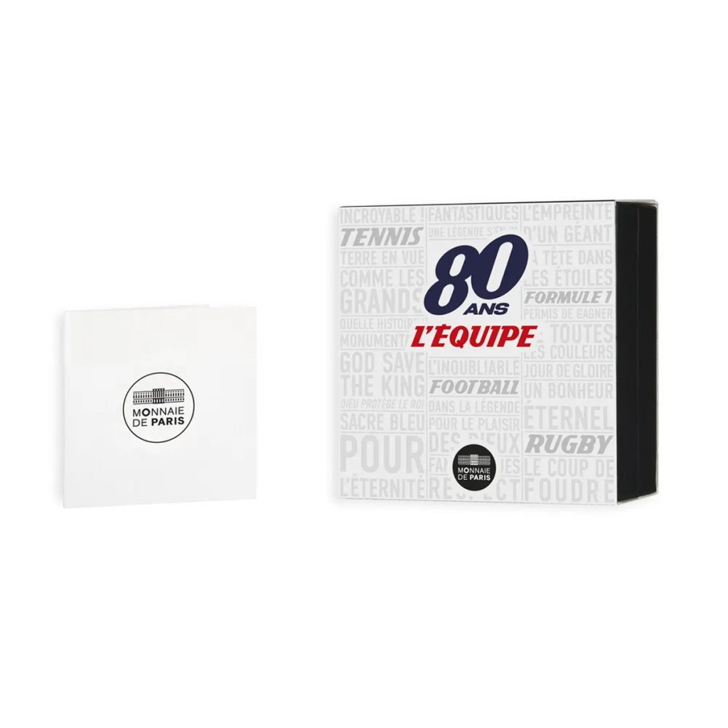  80 Years of l'Equipe - Rugby 10&euro; Fine Silver Coin - MONNAIE DE PARIS