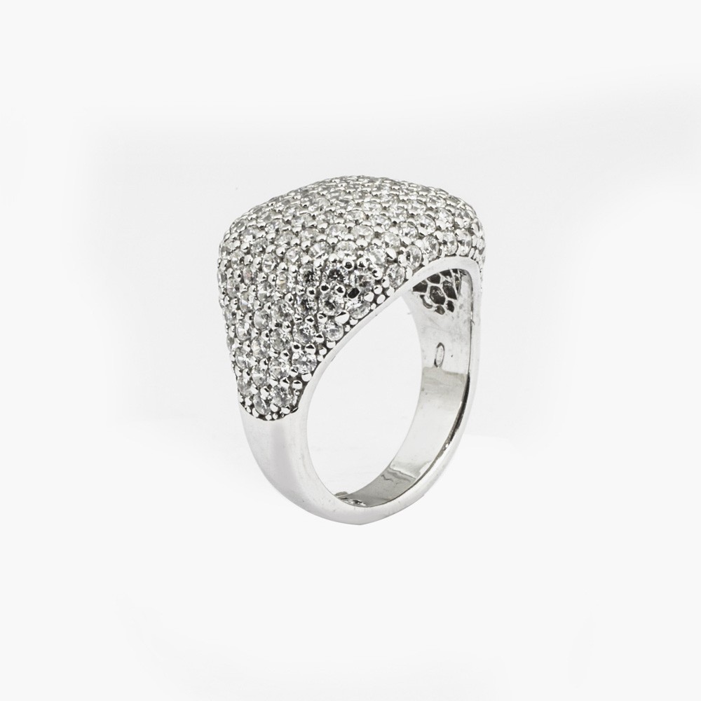 Anello femminile in argento con swarovski