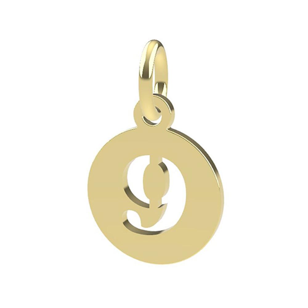 CIondolo Numero 9 oro giallo 18kt Dedie - DEDIE