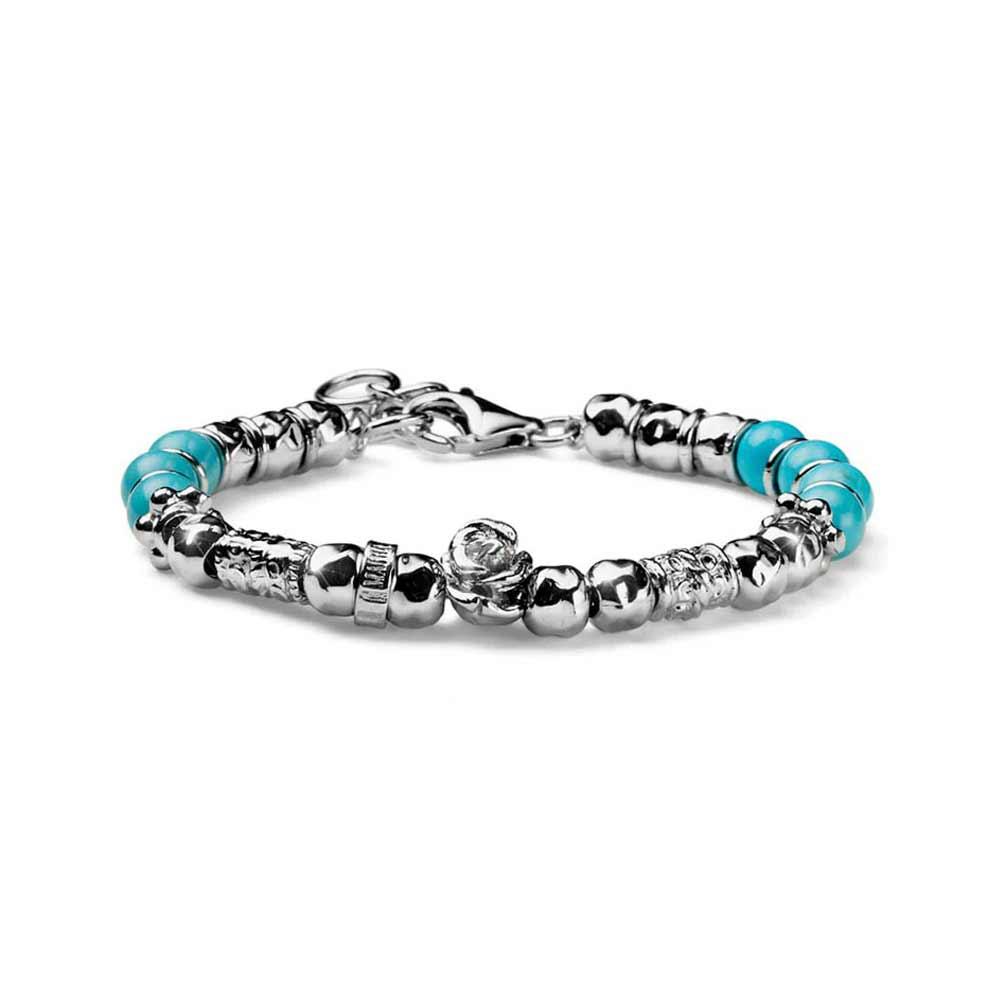 Women's bracelet aulite and rose-shaped charm 16+3 cm - MARIA CRISTINA STERLING