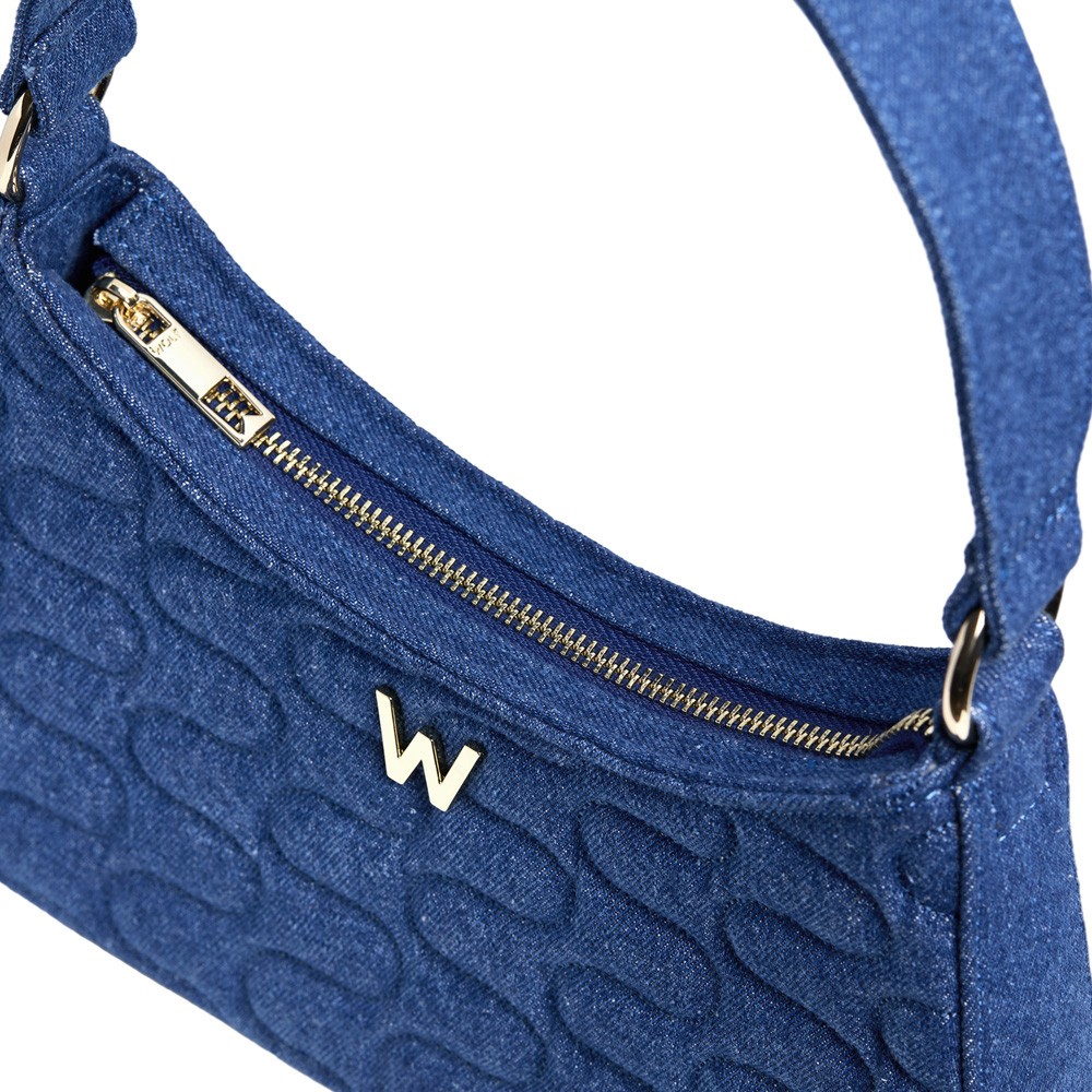  Borsa a tracolla con sciarpa - Denim - WOLF