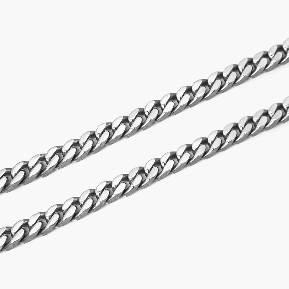 Collana grumetta quadrata 150 argento brunito lucido Nove25 - NOVE25