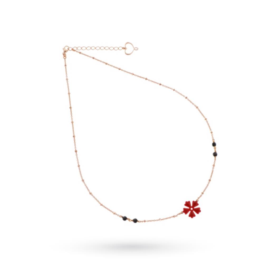 GIROCOLLO MAMAN ET SOPHIE gcflopsr fiore in argento - MAMAN ET SOPHIE