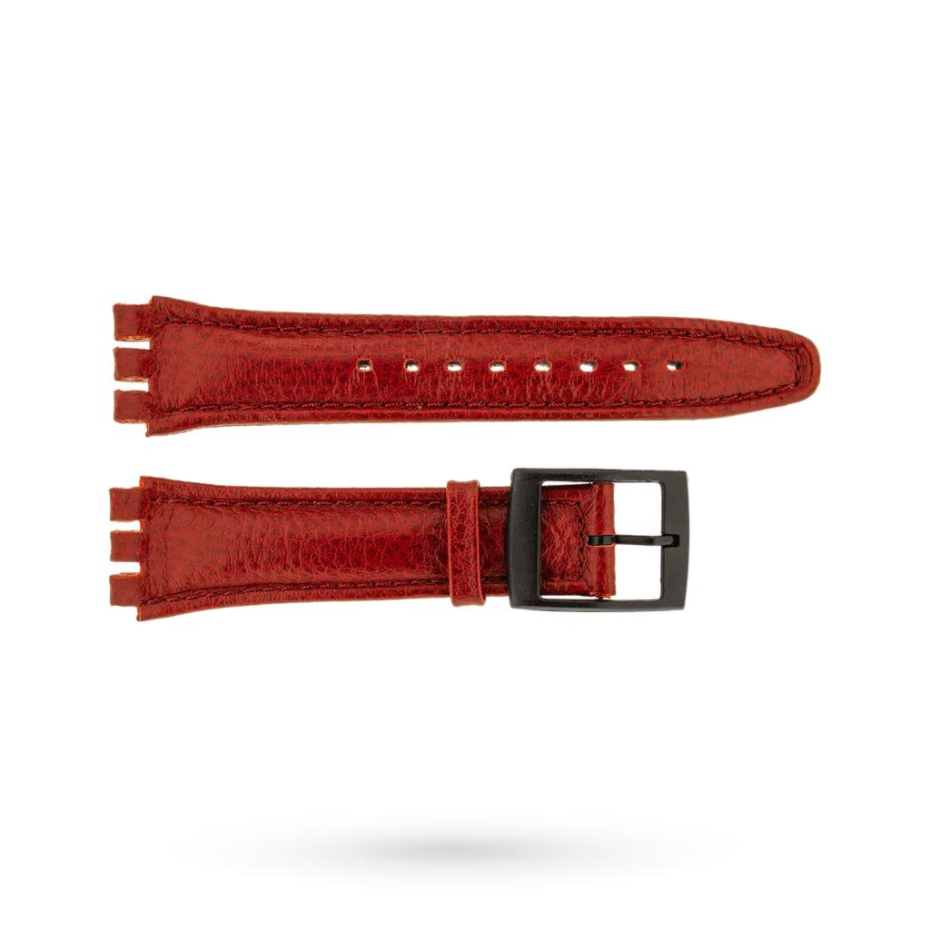 Cinturino orologi Swatch pelle imbottita rossa 18mm - 