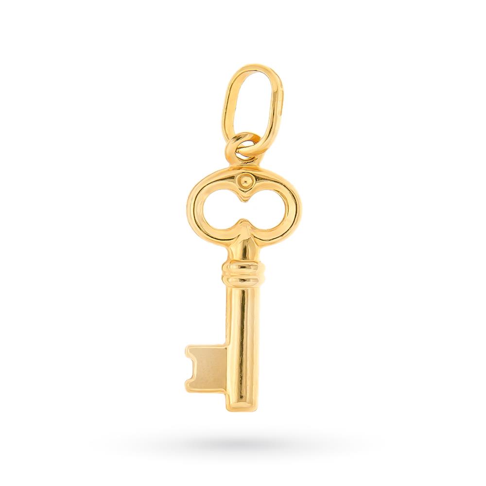  Ciondolo Chiave oro giallo 18kt lucido - LUSSO ITALIANO