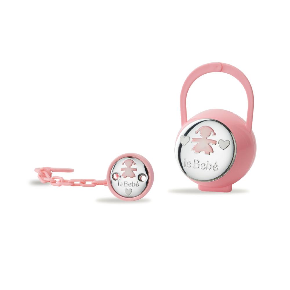 Portaciuccio per neonato femmina in colore rosa