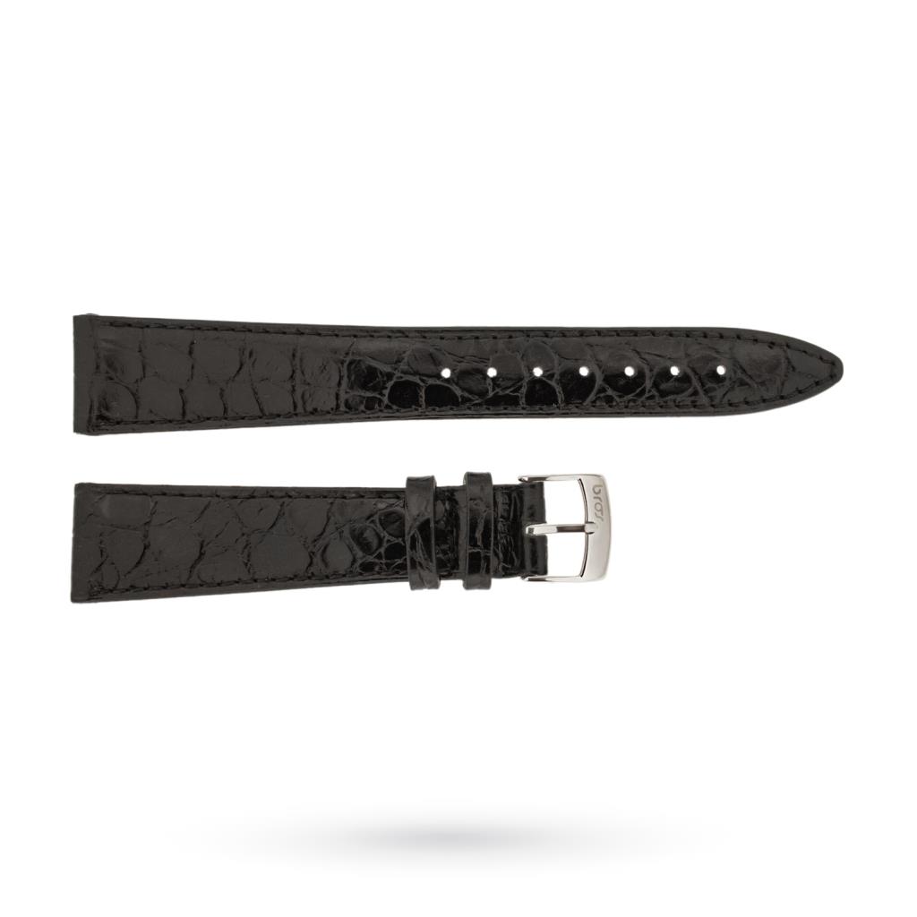 Black baby crocodile strap 18-14mm - BROS