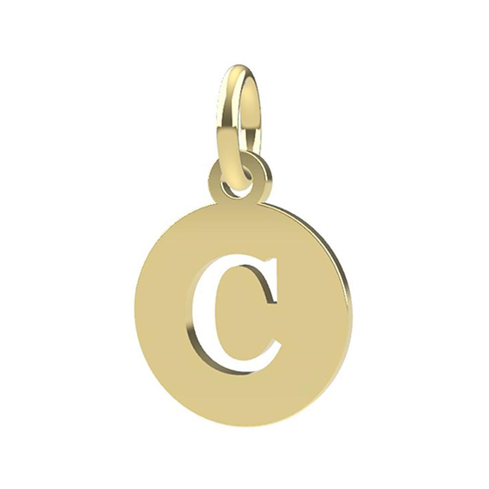 18kt yellow gold Letter C pendant Dedie - DEDIE