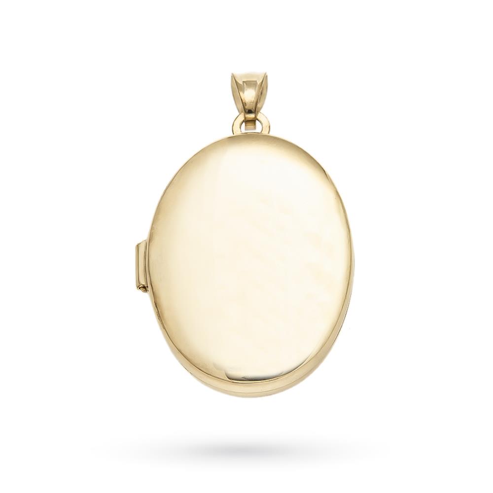  Ciondolo portafoto ovale argento dorato 25x32mm - LUSSO ITALIANO