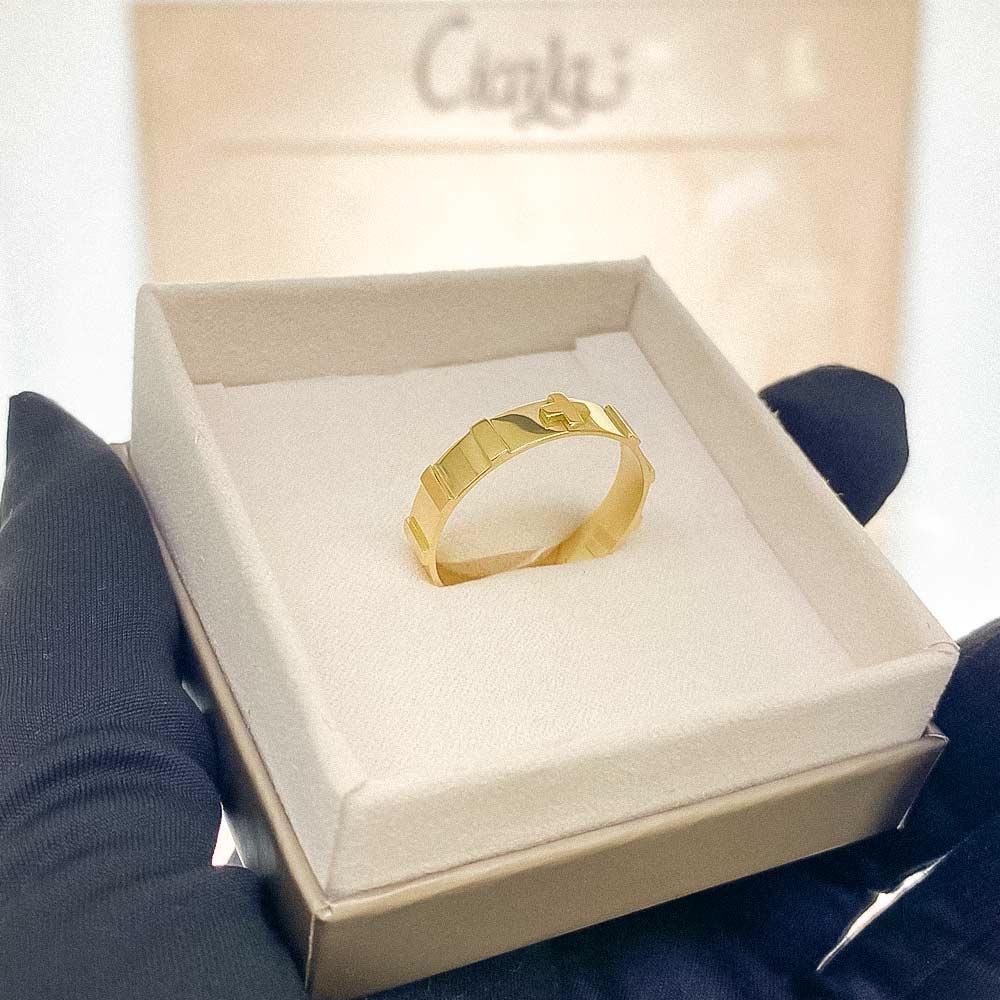  Fede nuziale Rosario oro giallo 18kt Misura 8-19 - CICALA