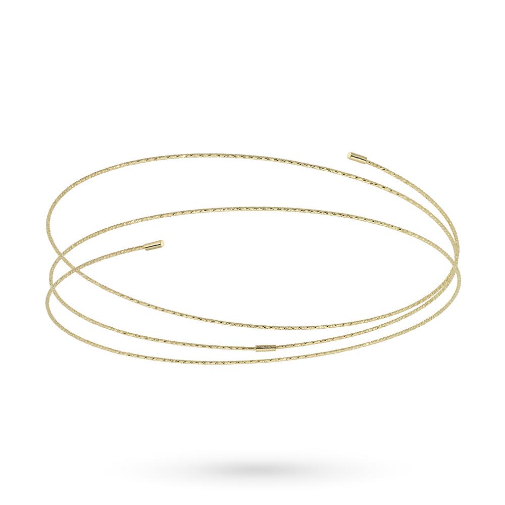 18kt yellow gold wire bracelet 3 turns - MAGICWIRE