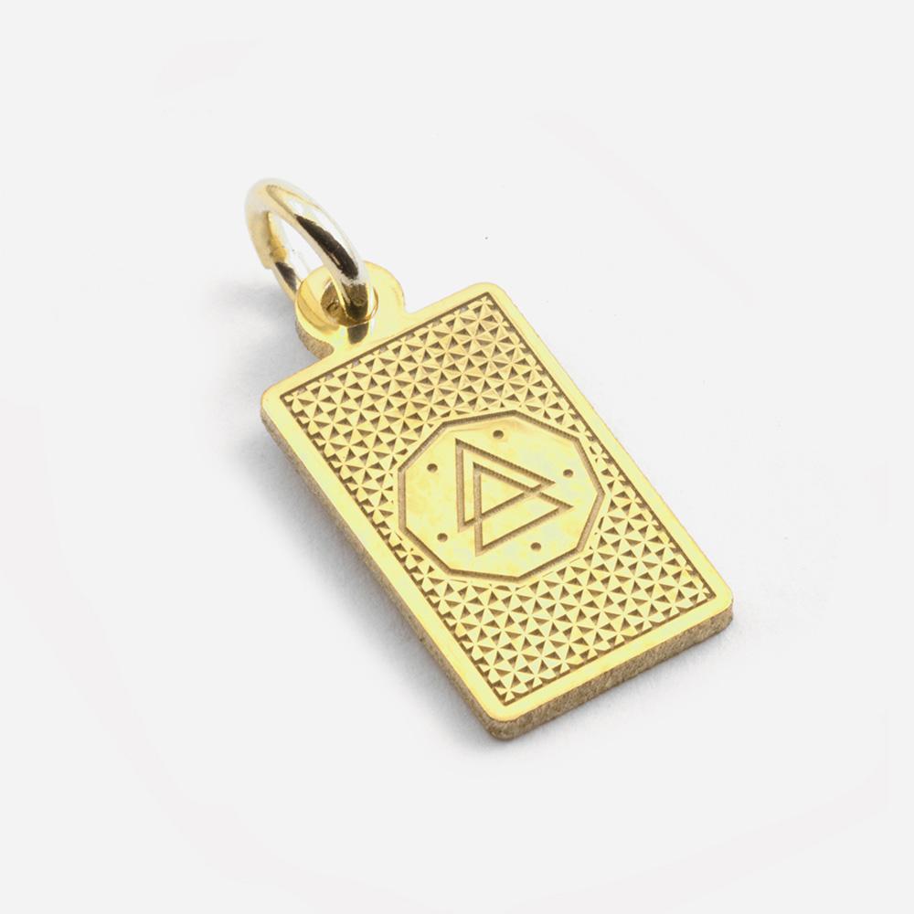  The Emperor Tarot Card Pendant in Gold Plated Silver - NOVE25