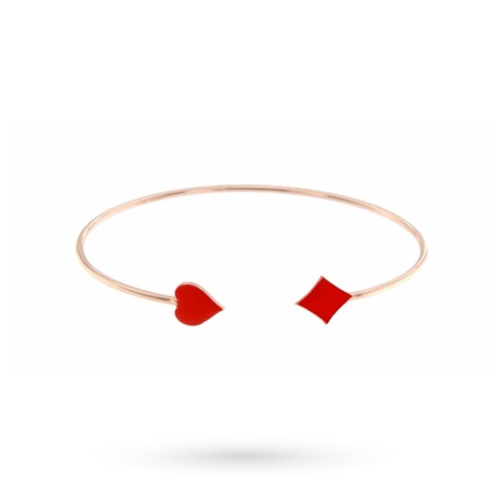 Bracciale MAMAN ET SOPHIE brsemcq cuori quadri in argento - MAMAN ET SOPHIE