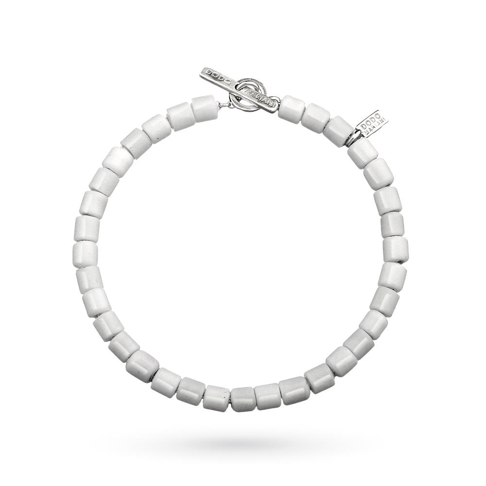Dodo Mariani white murano glass silver bracelet - DODO MARIANI