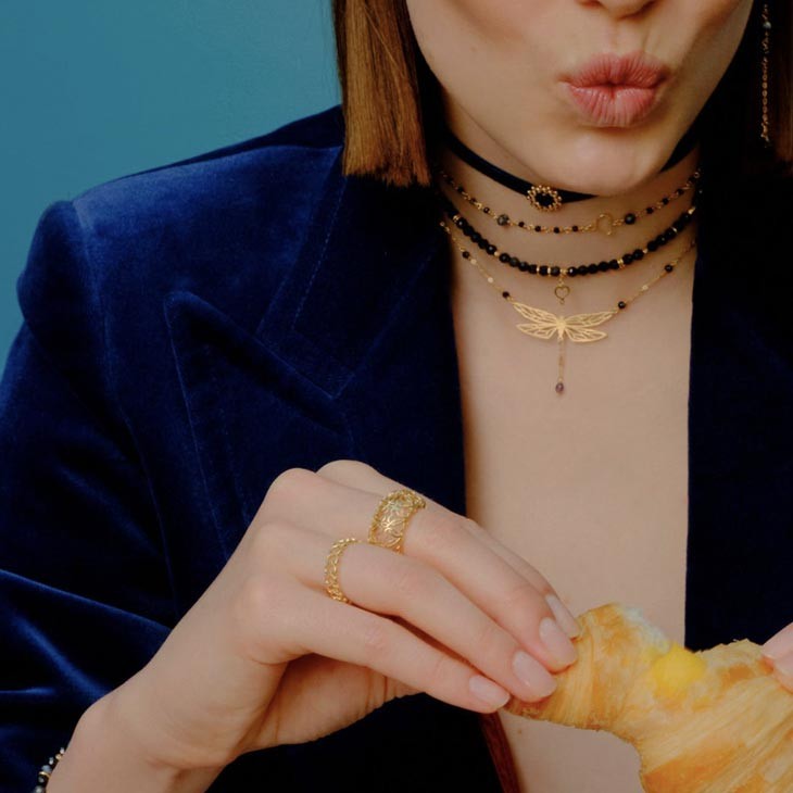 Girocollo libellula e zaffiri Maman et Sophie - MAMAN ET SOPHIE