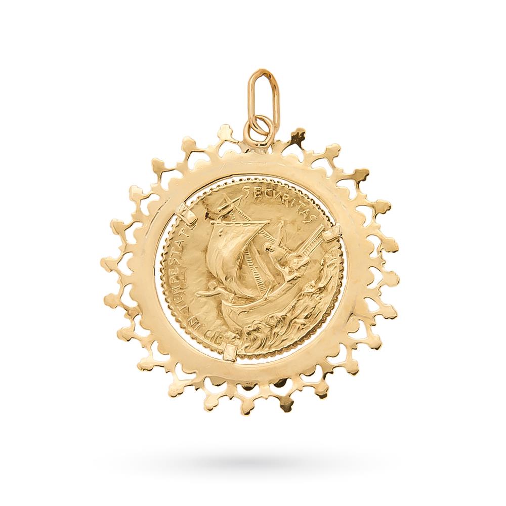  Ciondolo medaglia San Giorgio oro giallo 18kt - LUSSO ITALIANO