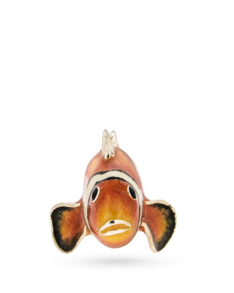  Nemo large red silver and enamel ornament - SATURNO