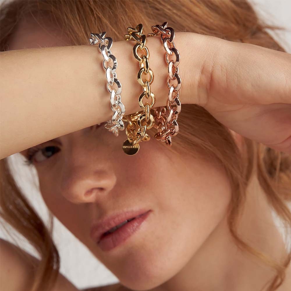  Bracciale Unoaerre 2223 catena rolò Triangoli - UNOAERRE