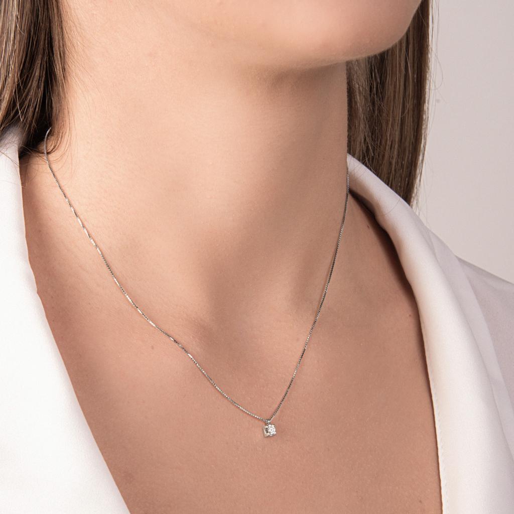  Girocollo con diamante 0,10ct in oro bianco Mirco Visconti - MIRCO VISCONTI